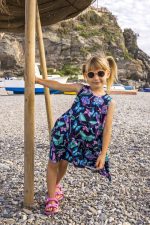 Sukienka A-line Granatowe Motyle - obrazek 12