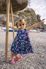 Sukienka A-line Granatowe Motyle - obrazek 13