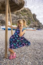 Sukienka A-line Granatowe Motyle - obrazek 8