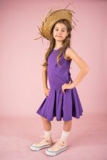 Sukienka na ramiączka Fioletowa - obrazek 2