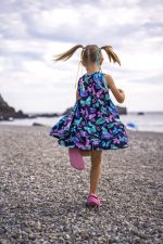 Sukienka A-line Granatowe Motyle - obrazek 11