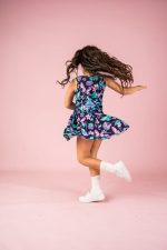 Sukienka A-line Granatowe Motyle - obrazek 7