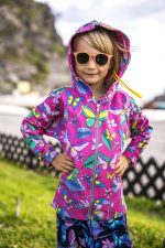 Bluza z kapturem na zamek Różowe Motyle - obrazek 3