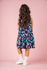 Sukienka A-line Granatowe Motyle - obrazek 4
