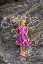 Sukienka z falbanami Fioletowy Cudowronek - obrazek 7