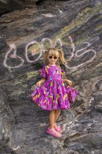 Sukienka z falbanami Fioletowy Cudowronek - obrazek 8