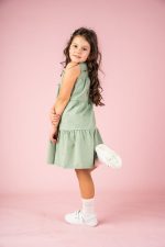 Sukienka A-line Oliwkowa - obrazek 2