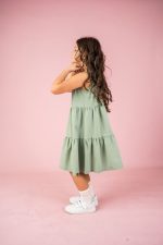 Sukienka A-line Oliwkowa - obrazek 4