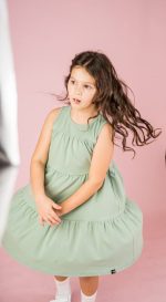 Sukienka A-line Oliwkowa - obrazek 6