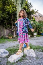 Bluza z kapturem na zamek Granatowe Motyle - obrazek 4