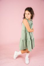 Sukienka A-line Oliwkowa - obrazek 7