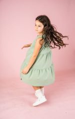 Sukienka A-line Oliwkowa - obrazek 8