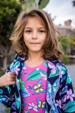 Bluza z kapturem na zamek Granatowe Motyle - obrazek 6