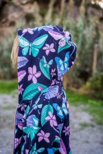 Bluza z kapturem na zamek Granatowe Motyle - obrazek 2