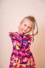 Sukienka z długim rękawem Bordowa Sawanna - obrazek 4