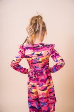 Sukienka z długim rękawem Bordowa Sawanna - obrazek 8