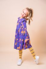 Sukienka z długim rękawem Fioletowa Żyrafa - obrazek 5