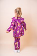 Bluza z kapturem na zamek Różowa Żyrafa - obrazek 4