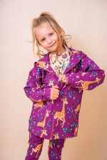 Bluza z kapturem na zamek Różowa Żyrafa - obrazek 5