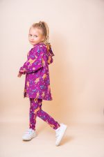 Bluza z kapturem na zamek Różowa Żyrafa - obrazek 6