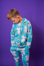 Bluza z kapturem na zamek Turkusowy Słoń - obrazek 3