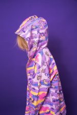 Bluza z kapturem na zamek Fioletowa Sawanna - obrazek 3