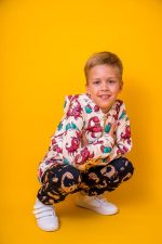 Bluza z kapturem na zamek Kremowy Skorpion - obrazek 2