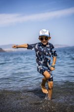 Kombinezon kąpielowy Granatowy Wieloryb UPF50+ - obrazek 2