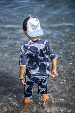 Kombinezon kąpielowy Granatowy Wieloryb UPF50+ - obrazek 3
