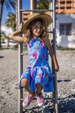 Sukienka na ramiączka Niebieska Papuga - obrazek 3