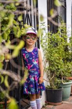 Sukienka na ramiączka Fioletowa Papuga - obrazek 2