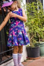 Sukienka na ramiączka Fioletowa Papuga - obrazek 3