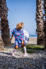 Sukienka z falbanami Niebieska Papuga - obrazek 3