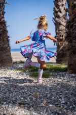 Sukienka z falbanami Niebieska Papuga - obrazek 4