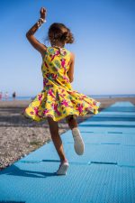 Yellow Parrot tennis sleeveless dress - Image 5