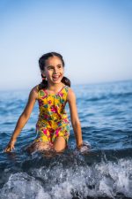 Sukienka kąpielowa Żółta Papuga UPF50+ - obrazek 2