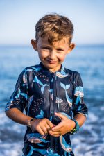 Kombinezon kąpielowy Granatowy Wieloryb UPF50+ - obrazek 5