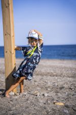 Sukienka z falbanami Granatowy Wieloryb - obrazek 2