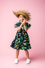 Black Toucan Frilled Dress - Image 2