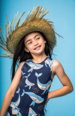 Sukienka na ramiączka Granatowy Wieloryb - obrazek 2