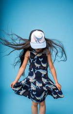 Sukienka na ramiączka Granatowy Wieloryb - obrazek 3