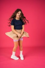 Spódniczka z szortami Beżowa - obrazek 5