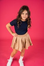 Spódniczka z szortami Beżowa - obrazek 6