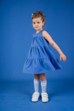 Sukienka A-line Niebieska - obrazek 3