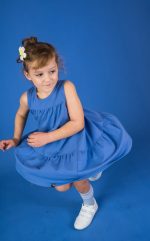 Sukienka A-line Niebieska - obrazek 6