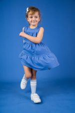 Sukienka A-line Niebieska - obrazek 9