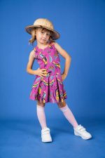 Sukienka na ramiączka Fioletowy Cudowronek - obrazek 3