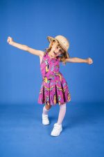 Sukienka na ramiączka Fioletowy Cudowronek - obrazek 4