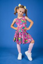 Sukienka na ramiączka Różowe Motyle - obrazek 3