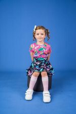 Spódniczka z szortami Granatowe Motyle - obrazek 4